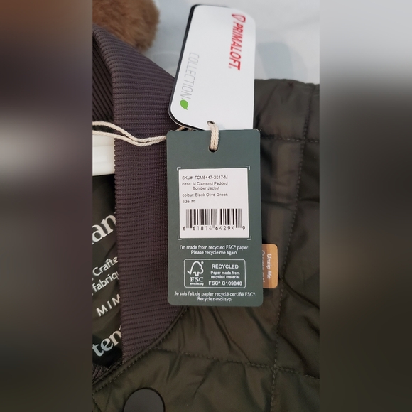 tentree Men's Diamond Padded Bomber Jacket - Picture 4 of 5